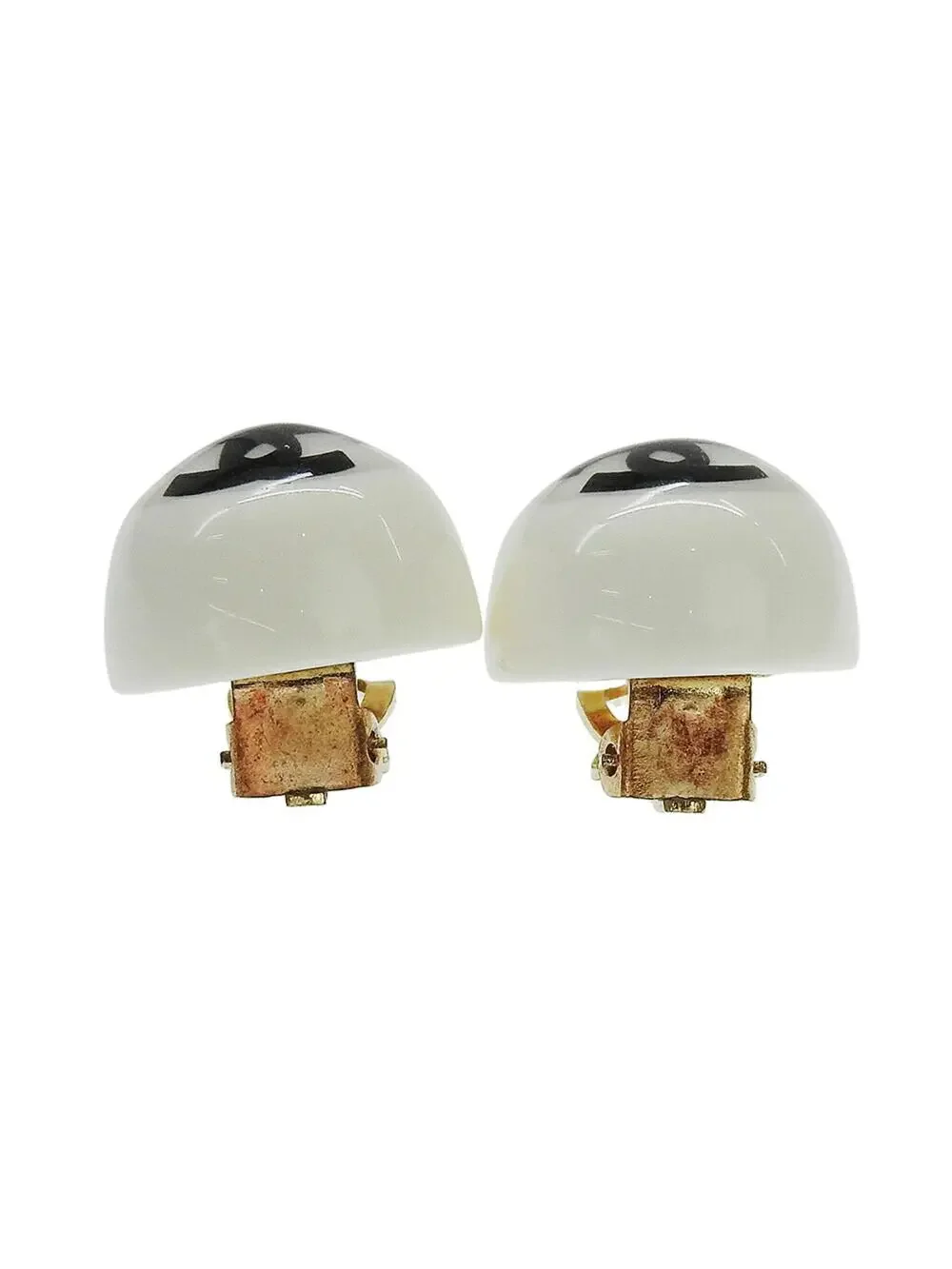 Chanel Cc Logo Clip-On Earrings Metal #343287C48B